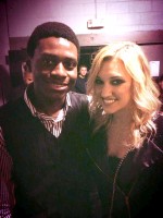 Jesse 'Jester' Jenkins with 3rd Eye Girl drummer, Hannah Ford. Jesse 'Jester' Jenkins with 3rd Eye Girl drummer, Hannah Ford.