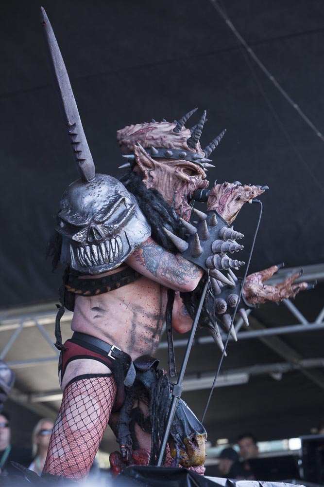A-level student dressed as GWARs Oderus Urungus picks up 