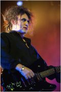 The Cure vocalist and guitarist Robert Smith performs at Rod Laver Arena in Melbourne on 12 August 2007.