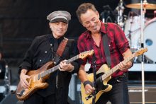 Bruce Springsteen and Nils Lofgren perform at AAMI Park on Thursday 2 February 2017. Photo Ros O'Gorman