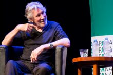 Roger Waters talking at an event for Australia Palestine Advocacy Network (APAN) at the Atheneum Theatre Melbourne on Friday 9 February 2018. Photo Ros O'Gorman