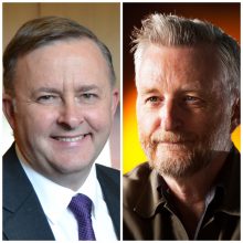 Anthony Albanese and Billy Bragg
