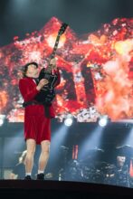 Angus Young AC/DC performing at Etihad Stadium in Melbourne on Sunday 6 December 2015. They are in Australia on the final leg of their Rock Or Bust World Tour. photo by Ros O'Gorman