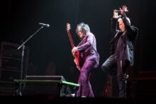Steve Stevens performs with Billy Idol at Margaret Court Arena in Melbourne on 24 March 2015. (Photo by Ros O'Gorman)