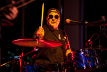 Lindsay Tebbutt, drummer for Choirboys - photo by Ros O'Gorman