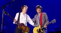 Ronnie Wood with Paul McCartney at O2 London. photo from paulmccartney.com