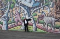 Reg Mombassa with his art at Sydney Opera House, Noise11, Photo