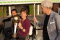 Mick Jagger and Charlie Watts awarded Cricket Cup photo by International Cricket Council