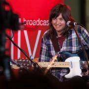 Courtney Barnett performs in the ABC Melbourne Studio Foyer celebrating the 25th Anniversary of the Archie Roach album Charcoal Road. Photo by Ros O'Gorman