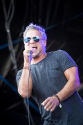 Noiseworks lead singer Jon Stevens performs at the Red Hot Summer tour in Mornington at the Mornington Racecourse. Photo by Ros O'Gorman