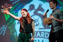 Tash Sultana wins Unearthed Artist of the Year at The J Awards at Howler on Thursday 17 November 2016. Photo by Ros O'Gorman