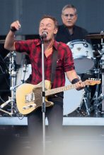 Bruce Springsteen and Max Weinberg at AAMI Park on Thursday 2 February 2017. Photo Ros O'Gorman