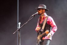 Singer Brian Canham Pseudo Echo performs at the Palais Theatre in St Kilda on Wednesday 13 December 2017. Photo by Ros O'Gorman