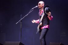 Singer Brian Canham Pseudo Echo performs at the Palais Theatre in St Kilda on Wednesday 13 December 2017. Photo by Ros O'Gorman