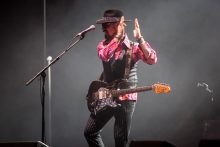 Singer Brian Canham Pseudo Echo performs at the Palais Theatre in St Kilda on Wednesday 13 December 2017. Photo by Ros O'Gorman