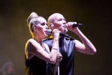 Phil Oakey, The Human League at the Palais Theatre. Photo by Ros O'Gorman