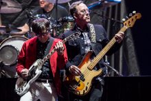 Rivers Cuomo and Scott Shriver Weezer at Etihad Stadium on Tuesday 30 January 2018. Photo by Ros O'Gorman