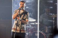 Sam Smith plays the Town Hall in Melbourne at an intimate show put on by iHeart Radio, KiisFM and Optus Yes. Photo by Ros O'Gorman