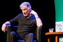 Roger Waters talking at an event for Australia Palestine Advocacy Network (APAN) at the Atheneum Theatre Melbourne on Friday 9 February 2018. Photo Ros O'Gorman