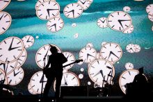 Roger Waters played Rod Laver Arena Melbourne on Saturday 10 February 2018. Roger Waters is performing his Us and Them Australian tour. Photo, Ros O'Gorman