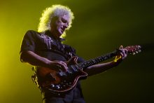 Brian May of Queen performs at Rod Laver Arena on Friday 2 March 2018. Photo by Ros O'Gorman