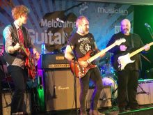 Charlie Bedford Jack Jones and Shannon Bourne at Melbourne Guitar Show 2018