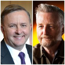 Anthony Albanese and Billy Bragg