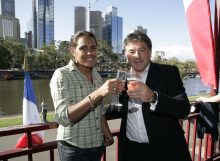 Serge Thomann with sporting legend Cathy Freeman