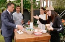 Stephen Colbert Jacinda Ardern Lorde Clarke Gayford