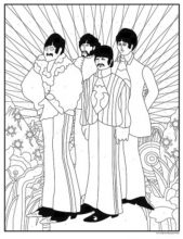 Beatles Yellow Submarine colouring in