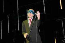 Michael Stipe of REM 3 April 2005 at Rod Laver Arena Melbourne photo by Ros O'Gorman