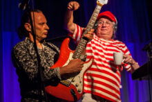 Martin Cilia and Greedy Smith in Mental As Anything photo by Ros O'Gorman