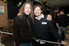 Darren Middleton (right) with Kram of Spiderbait at the Recovery 20th Anniversary Reunion was held at Lulie Street Tavern on Sunday 31 July 2016
