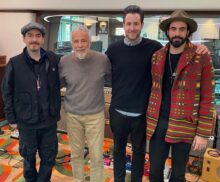 Photo L-R: Dhani Harrison, Yusuf / Cat Stevens, David Zonshine (Dark Horse Records), Yoriyos Adamos (Catch Bull) at F.P.S.H.O.T.