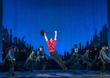 Jack Chambers as Bert at Mary Poppins The Musical photo by Darren Boud