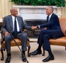 Harry Belafonte and Barack Obama photo from Barack Obama Facebook page