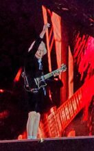 Angus Young of AC:DC at Power Trip 2023 photo with thanks to Richard Gilkerson in Indio California
