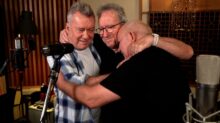 Photo of Swanee alongside brothers Jimmy and Alan Barnes, celebrating their first-ever recording together on the new single “Brother of Mine”, from the album Believe.