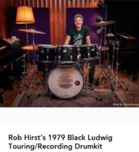 Rob Hirst’s 1979 Black Ludwig drum kit from Midnight Oil up for auction
