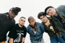 Upchuck performing live, bringing their raw Atlanta punk energy to Australia and New Zealand in March 2026