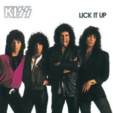 Kiss Lick It Up with Vinnie Vincent on the left