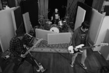 Mach Pelican performing live, high-energy punk band