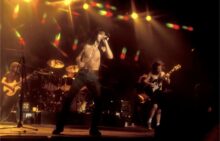 Bon Scott with AC/DC 1979 photo by George Chin supplied