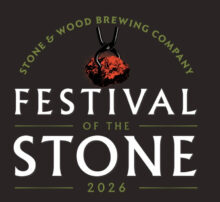Festival Of The Stone 2026 lineup on stage at Stone & Wood Brewery, Byron Bay
