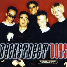 Backstreet Boys 1996 debut album cover featuring the band members in early career promotional image