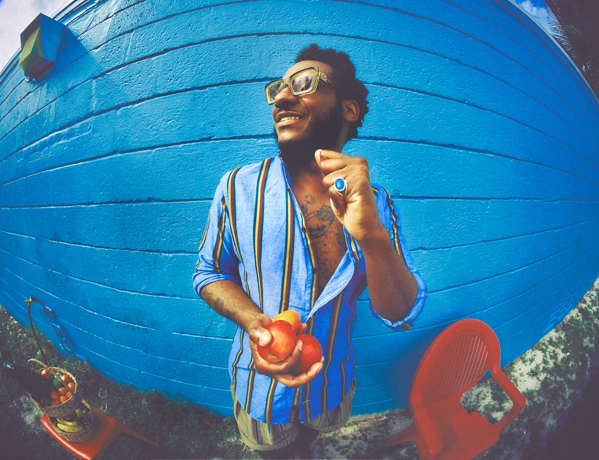 Leon Bridges performing live during The Happiness Anytime Tour