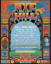 NYE On The Hill 2026 lineup poster featuring Ball Park Music, Torren Foot and other artists