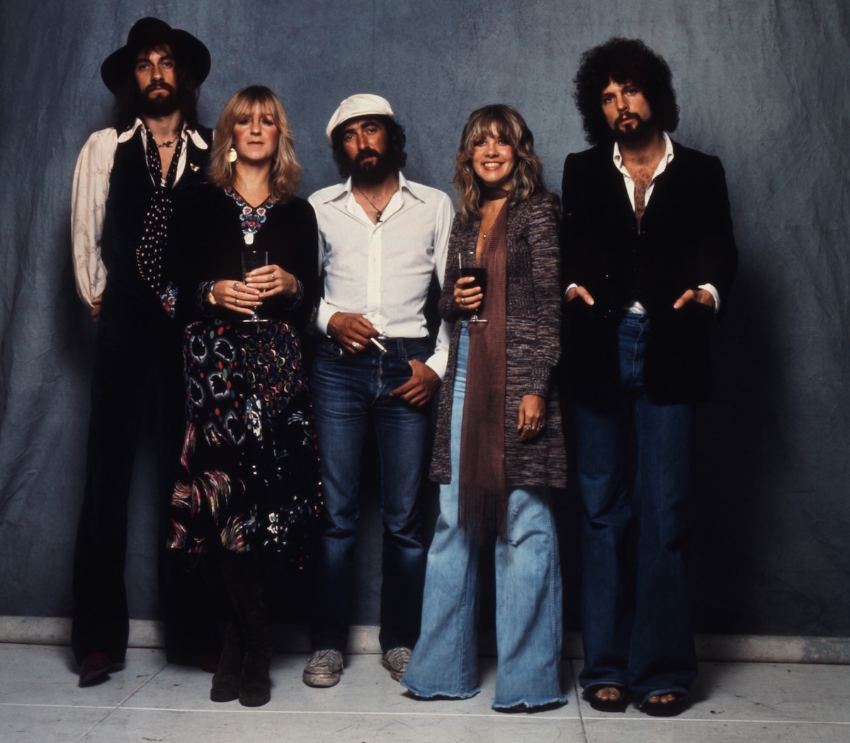 Fleetwood Mac members Mick Fleetwood, John McVie, Christine McVie, Lindsey Buckingham and Stevie Nicks associated with Fleetwood Mac: The Chain documentary.