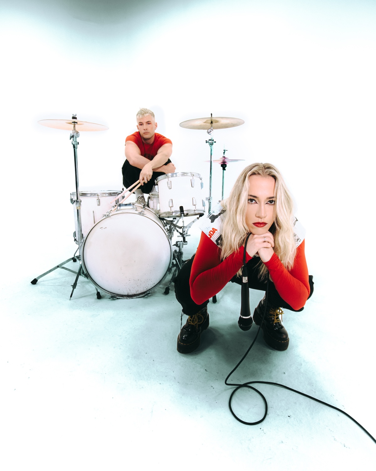 senses members Madison Taylor and Nick Sampson promoting their new single Patterns.